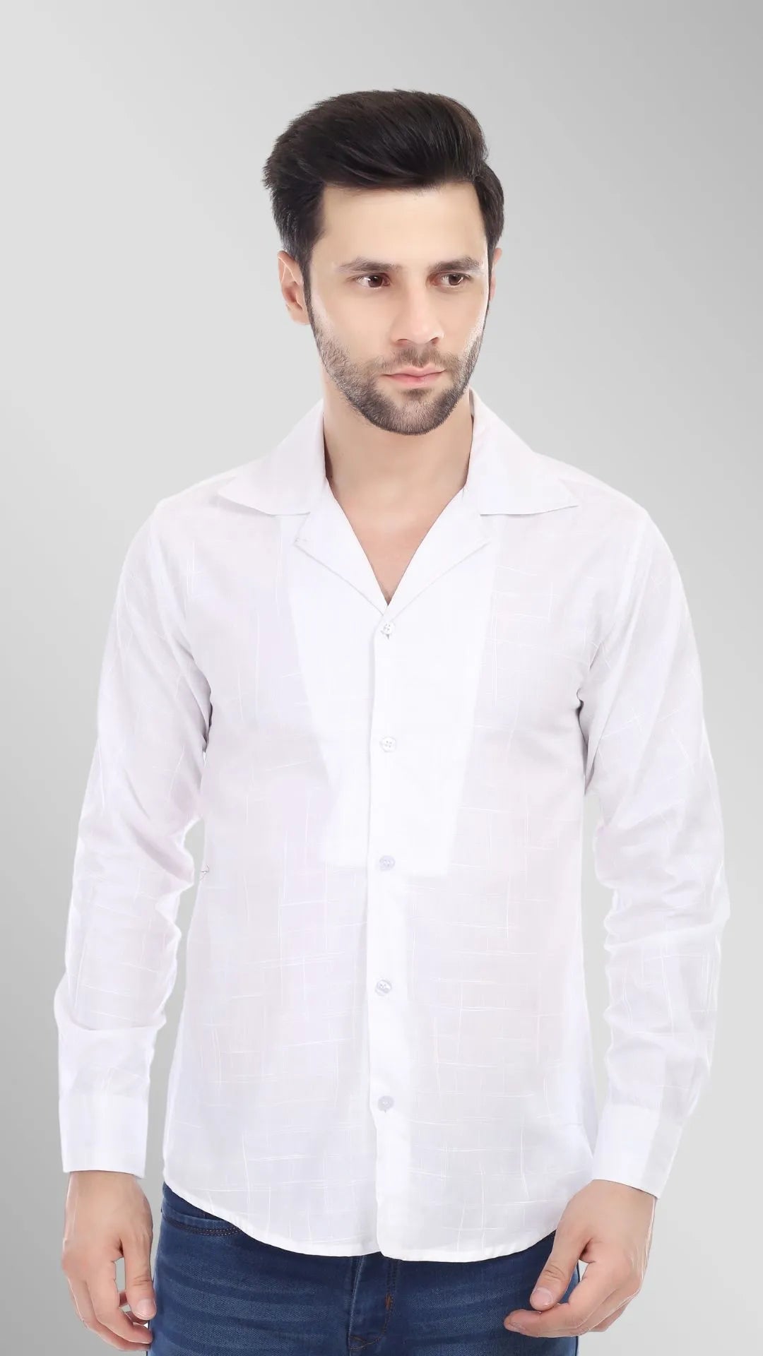 Versatile Lapel Collar Shirt by Farzi Darzi