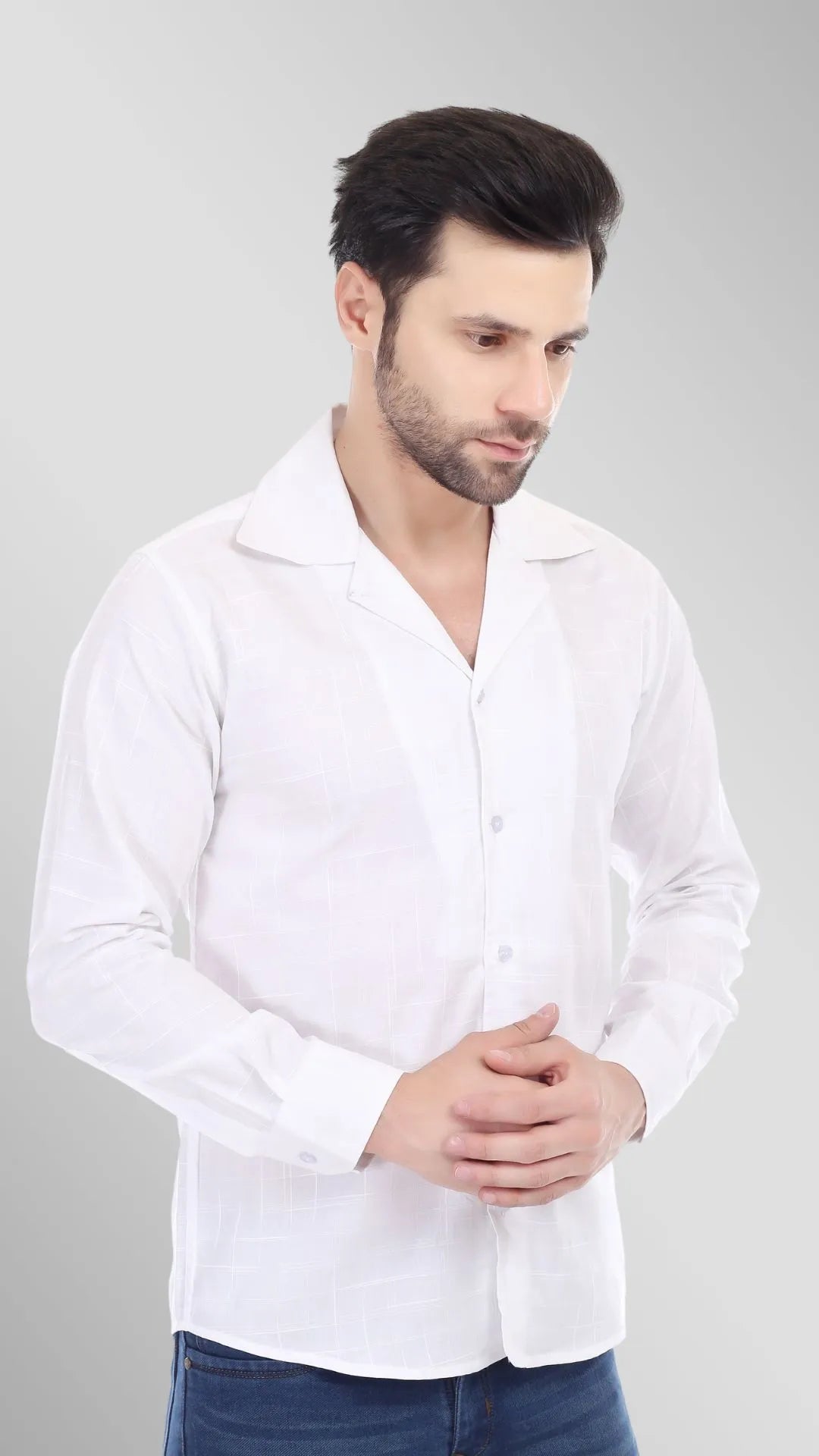Versatile Lapel Collar Shirt by Farzi Darzi