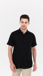 Black cotton shirt by FD