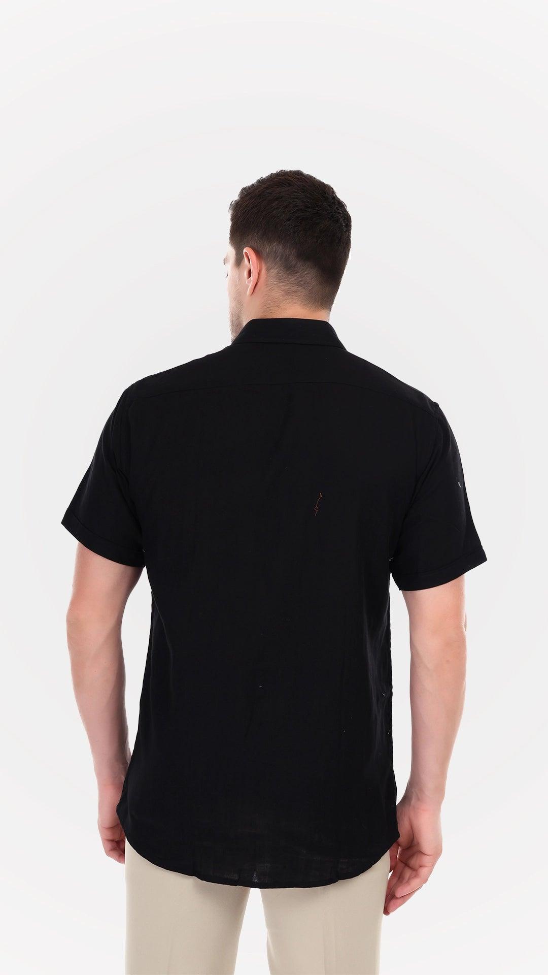 Black cotton shirt by FD