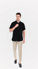 Black cotton shirt by FD