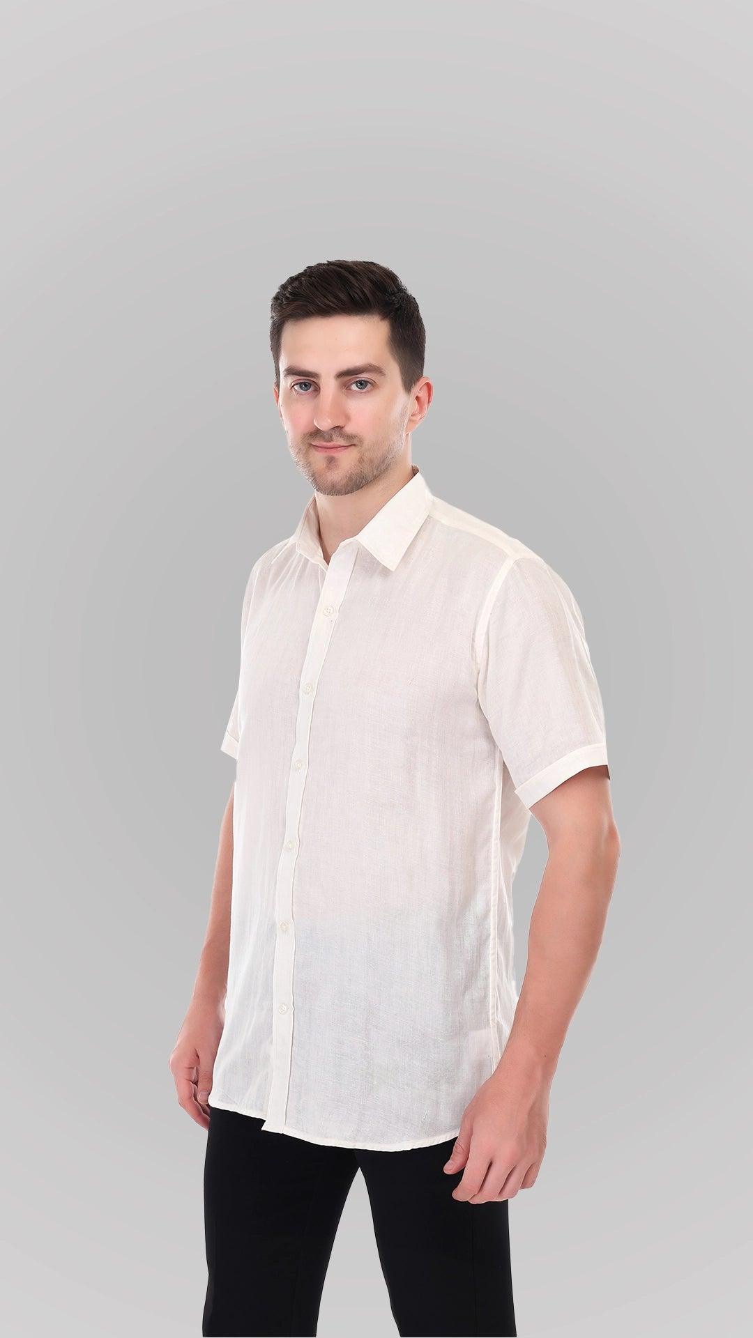 White Linen Shirts By FD