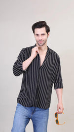 Midnight Stripe Casual Shirt by FD