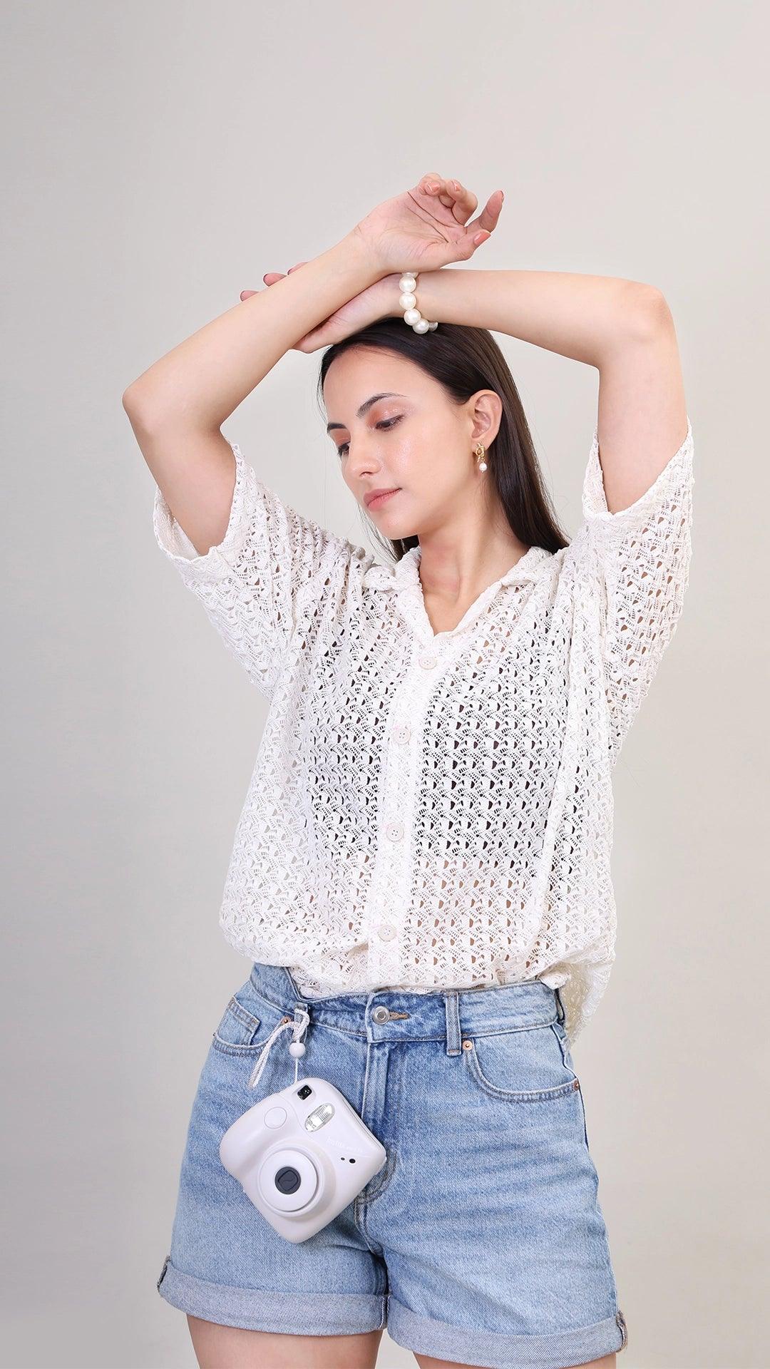 Breezy Lace Button-Up by FD