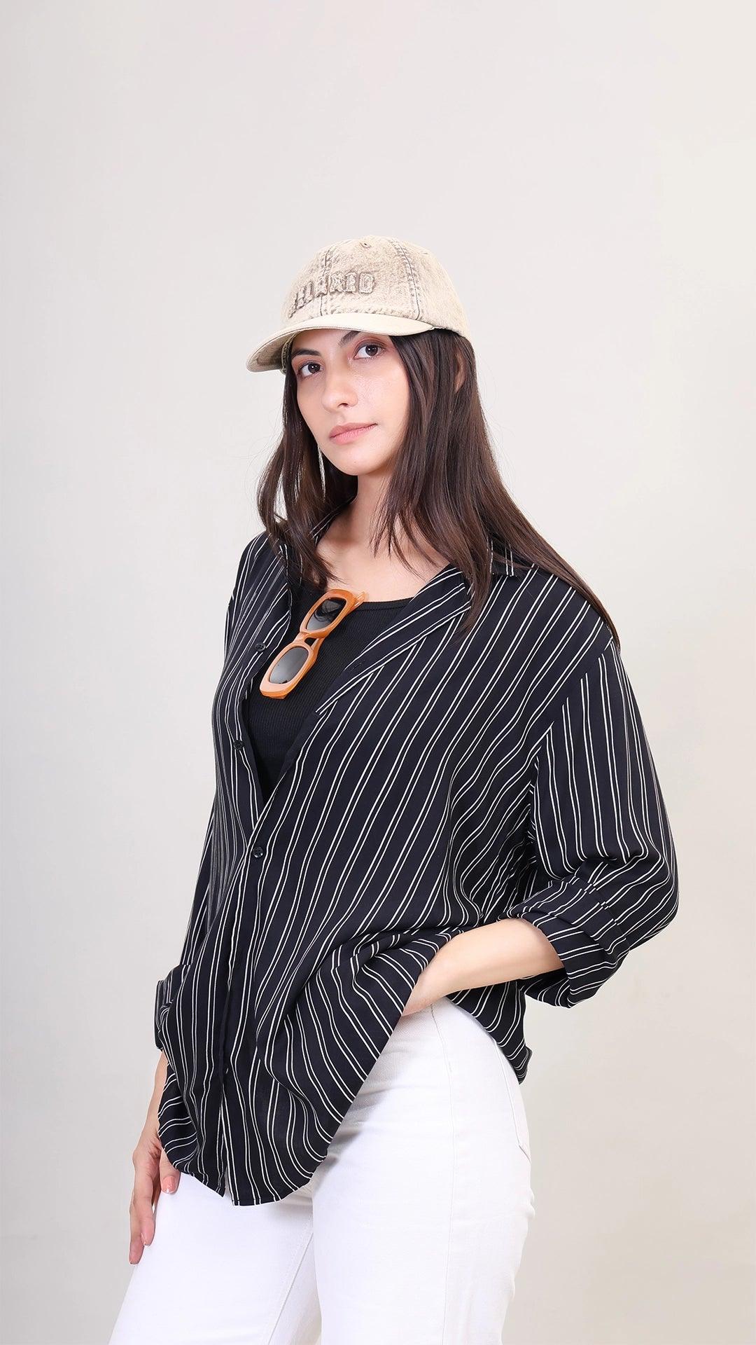 Midnight Stripe Casual Shirt by FD