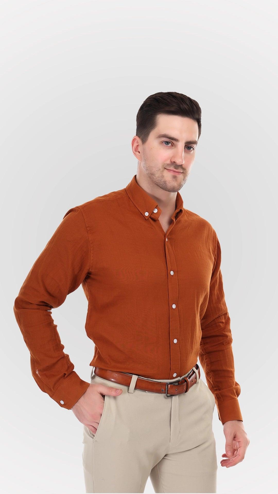 Russet Cotton Shirt by FD