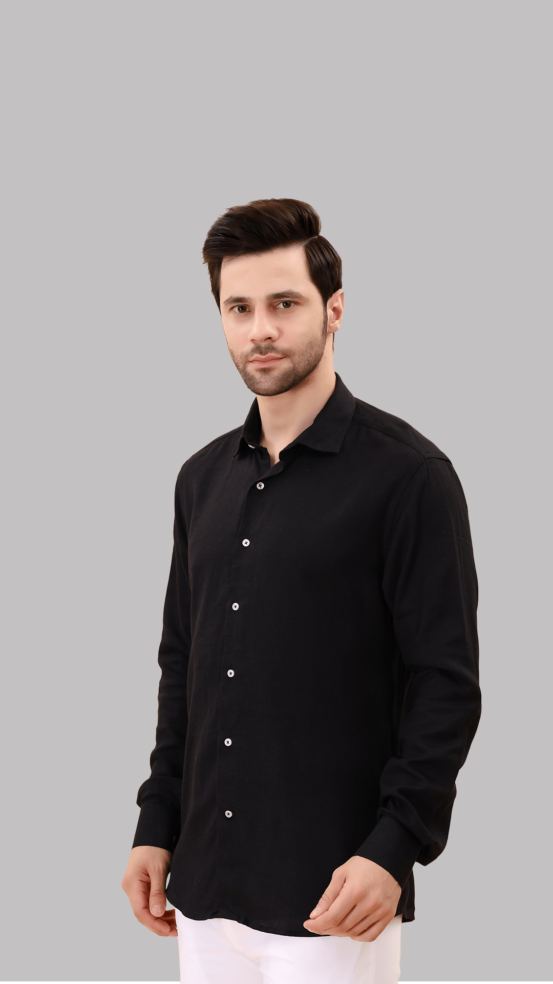 Black pure cotton shirt by FD