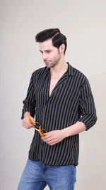 Midnight Stripe Casual Shirt by FD