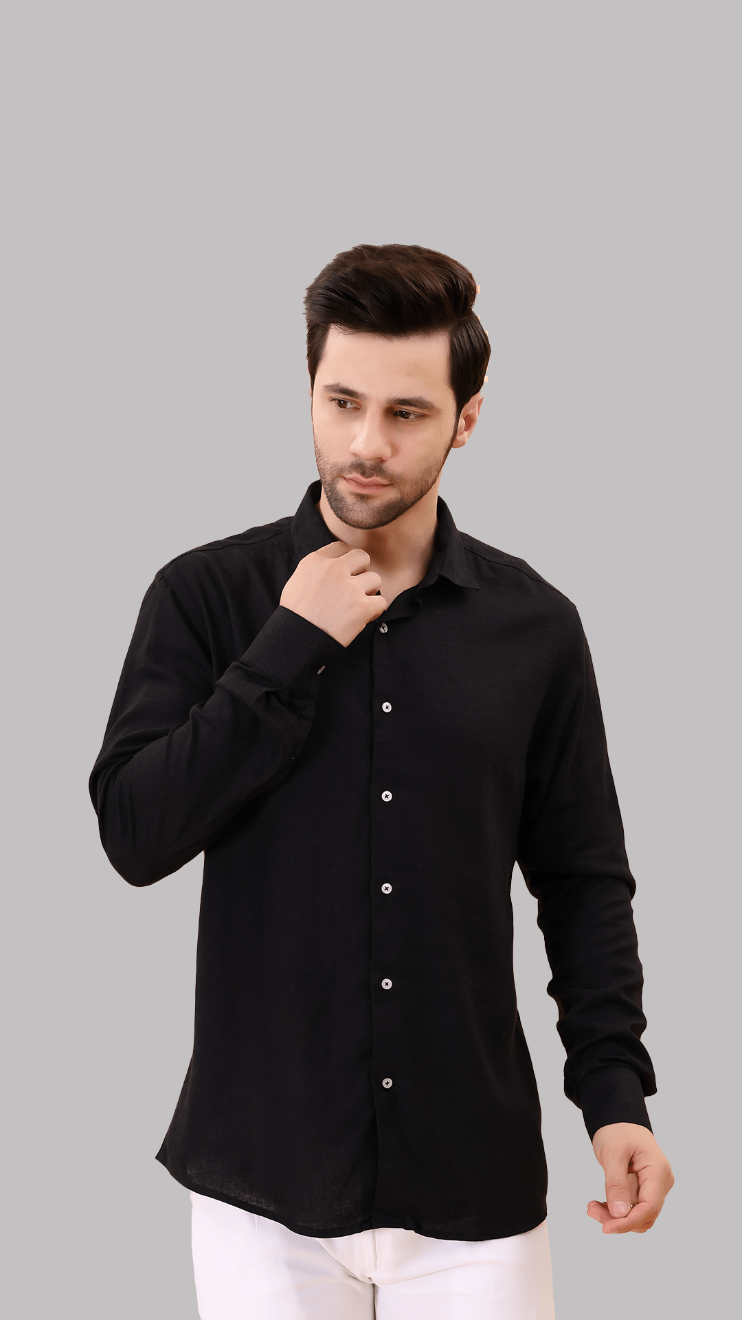 Black pure cotton shirt by FD