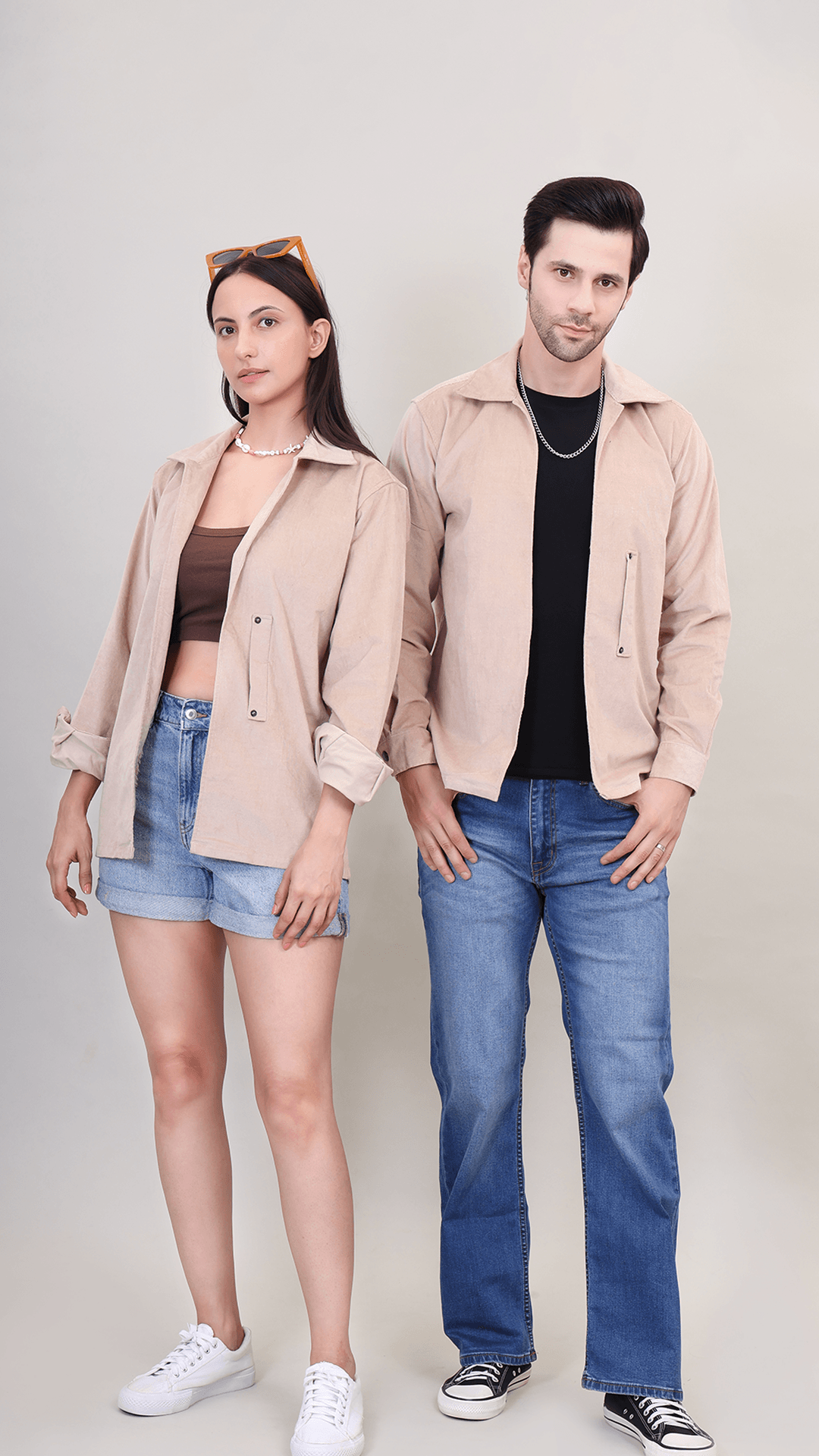 Sandstone Corduroy Unisex/Couple Shacket by FD