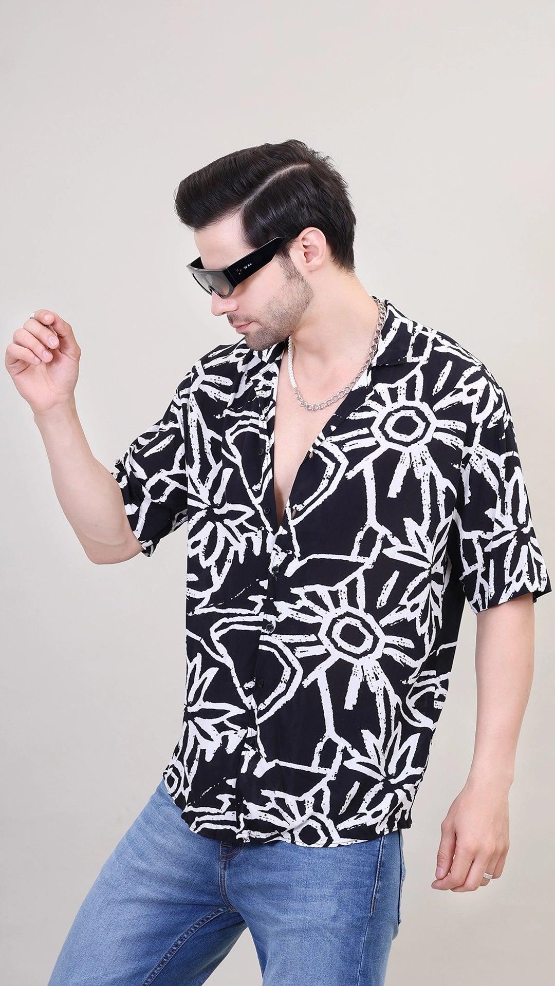 Monochrome Mania oversized unisex shirt for your perfect vacation