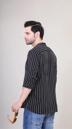 Midnight Stripe Casual Shirt by FD