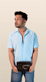 Carno textured blue beach shirt by FarziDarzi