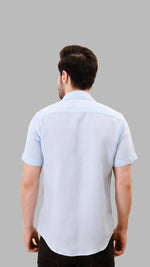 Light Blue Textured Cotton Shirt by FD