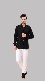 Black pure cotton shirt by FD