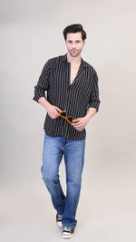 Midnight Stripe Casual Shirt by FD