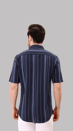 Classic Navy Striped Jute Shirt