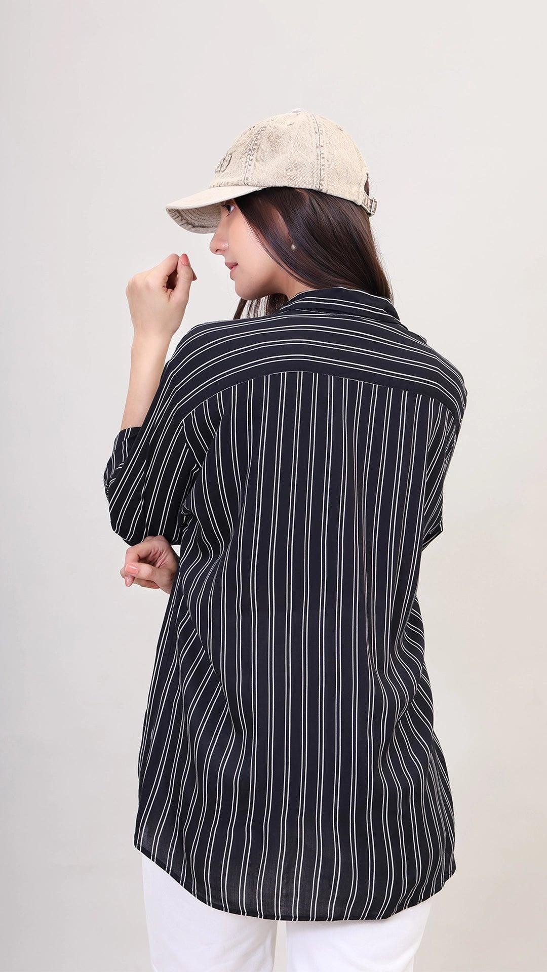 Midnight Stripe Casual Shirt by FD