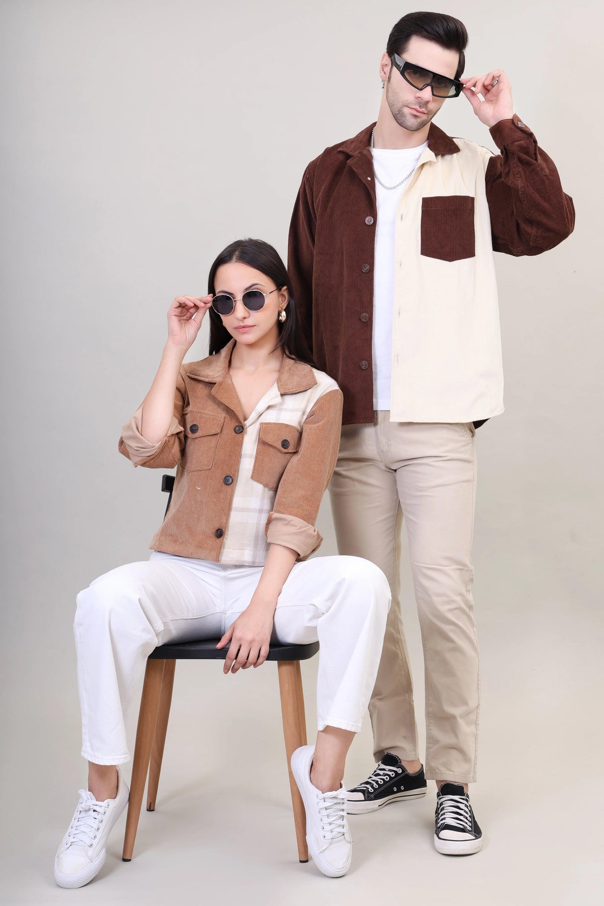 Match & Slay: Corduroy Couple Shackets for Vacations & Nights Out