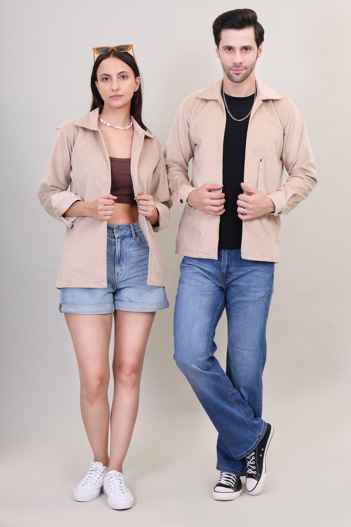 Sandstone Corduroy Unisex/Couple Shacket by FD