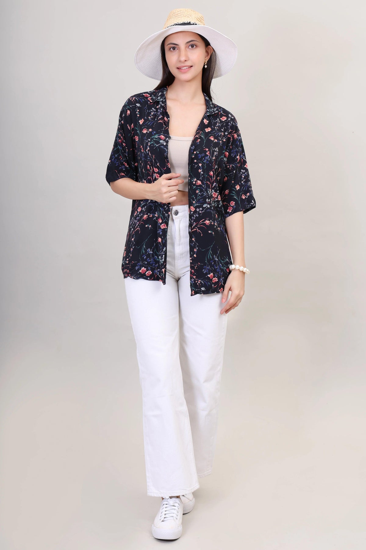 Unisex Floral Vacation-Ready Shirt