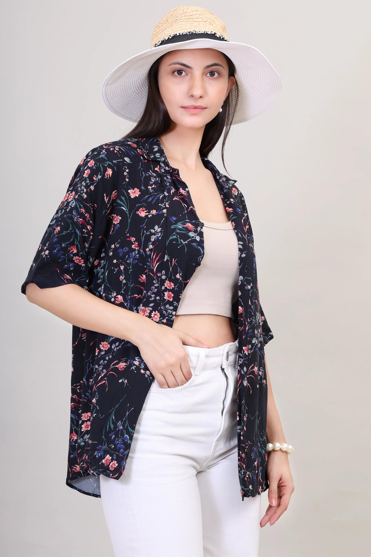 Unisex Floral Vacation-Ready Shirt