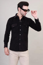 Winter Warmth: Men's Cord Shirt