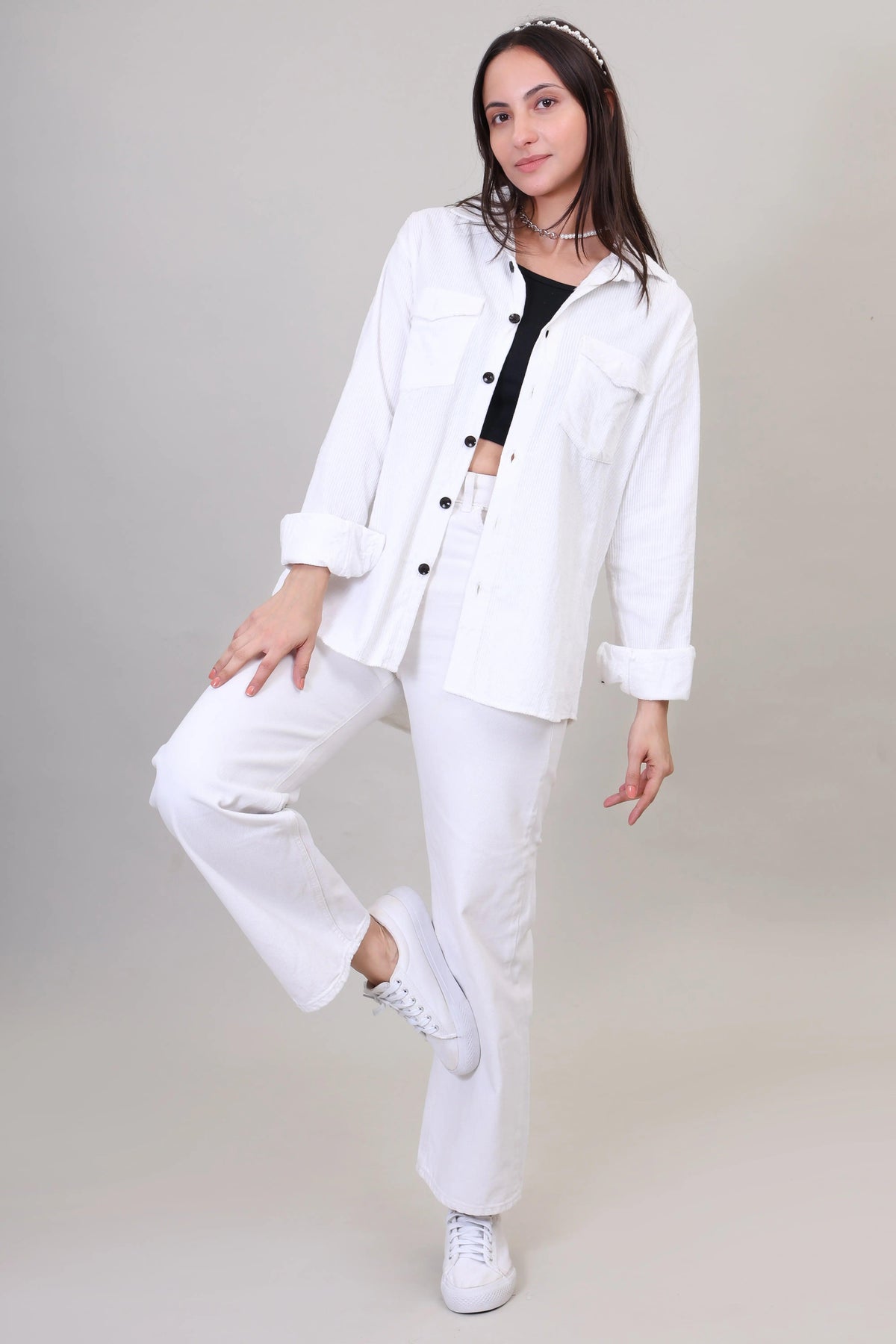 Winter White: Women's Cord Shirt