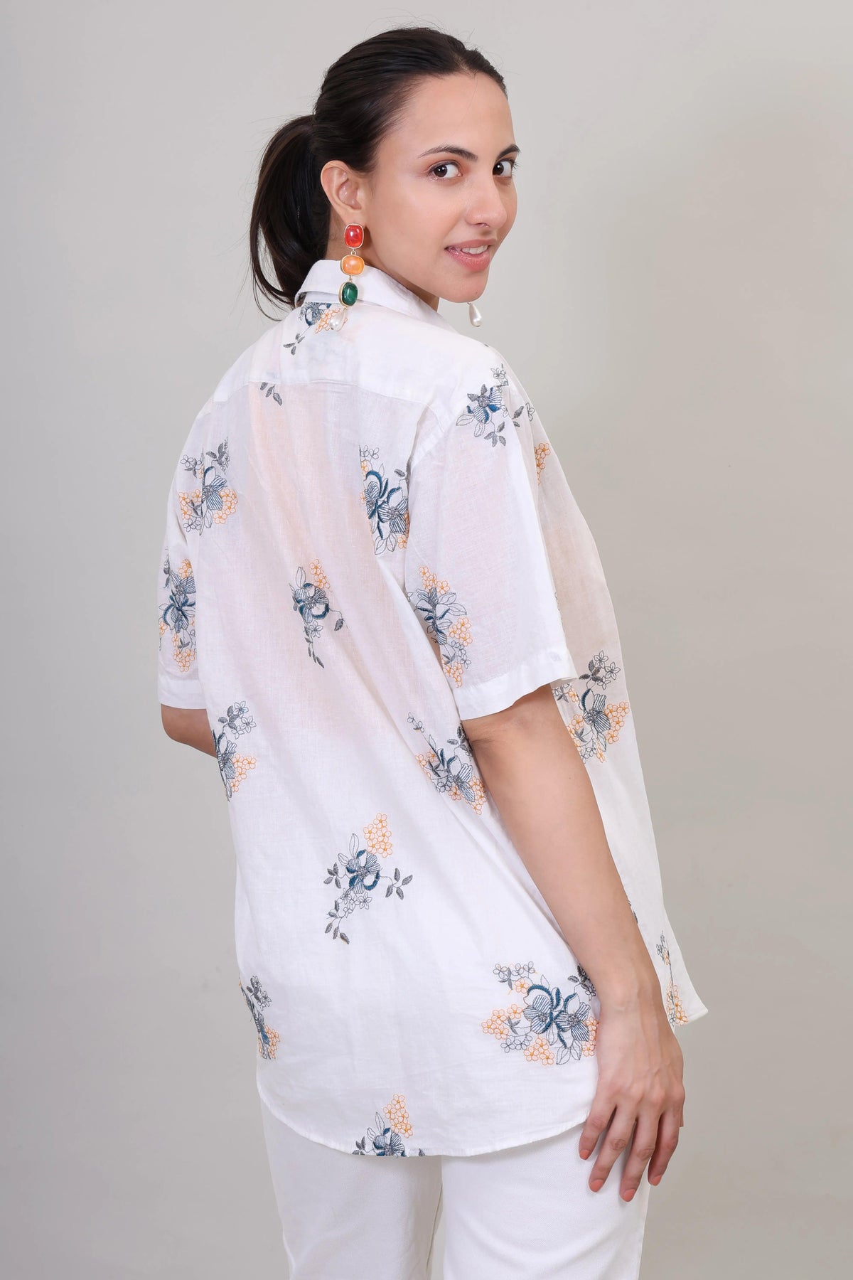 Floral Dreams Embroidered Shirt