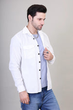 Corduroy Classic White Shirt