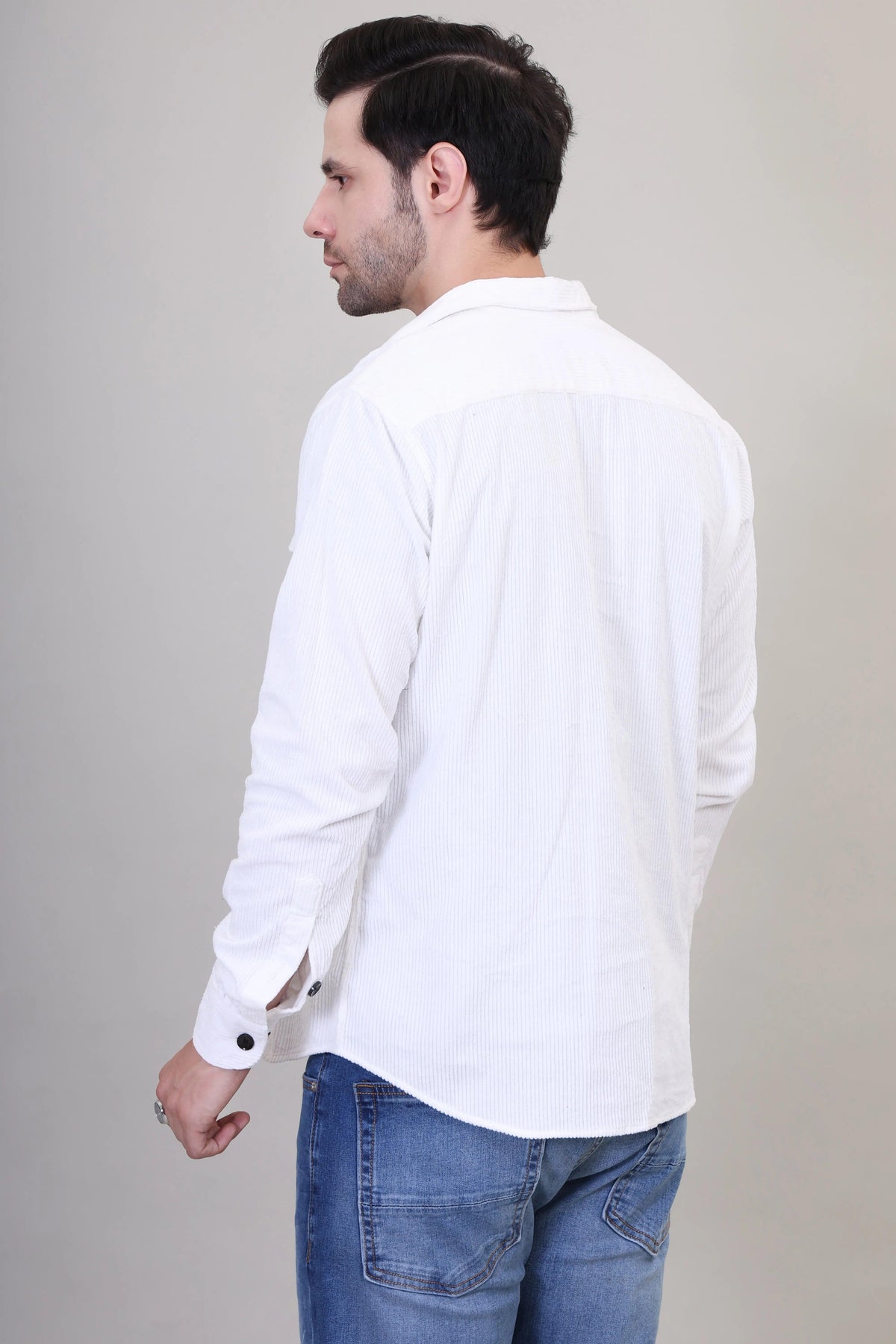 Corduroy Classic White Shirt