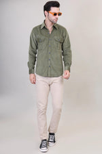 Olive Essential Corduroy Shirt