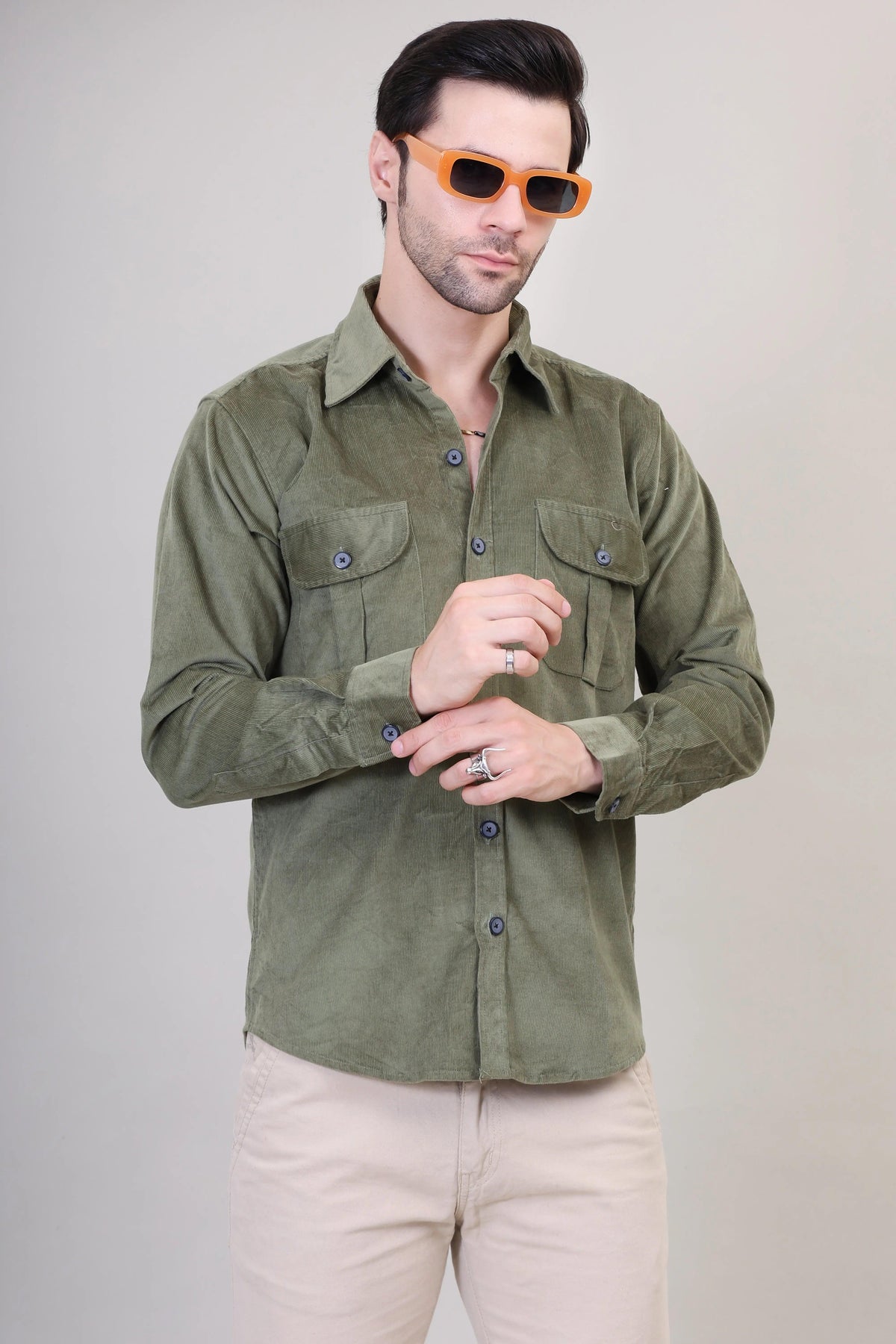 Olive Essential Corduroy Shirt